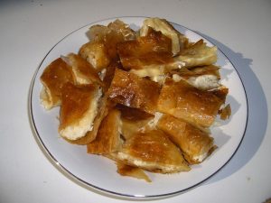 Original Cretan food recipe bougatsa- Chania traditional pastry resipe